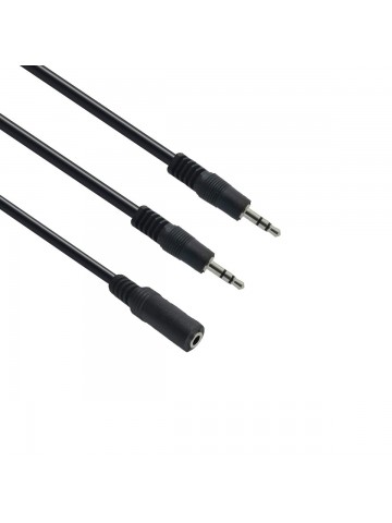 USAMS Y splitter 3.5mm Aux Cord 3ft (0.9m) - HQ Auxiliary Cable for Car, Stereo, Headphones, Speakers, Tablets - 1/8 Aux Audio Cable 