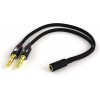 USAMS Headphone Splitter For Computer 3.5mm Female to 2 Dual 3.5mm Male Headphone Mic Audio Y Splitter Cable Smartphone Headset to PC Adapter 
