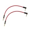 USAMS 3.5mm Aux Cable Short 2Pack 8inch 3Port 3.5mm Right Angle Male to Male Stereo Audio Cable Replacement for Headphones, iPods, iPhones, iPads, Home/Car Stereos
