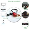 USAMS Y Connector Audio Cable 3.5mm Audio Female to 2 RCA Male Stereo Cable Compatible for TV, Smartphones, Tablets (8 inch,2 Pack) 