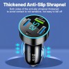 USAMS Car Adapter, 4 Port USB Car Charger with Voltage Display PD 3.0 & QC 3.0 Fast Charging for iPhone, Samsung, iPad & Tablets 