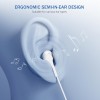 USAMS Earbuds Headphones with Microphone Pack of 5, Noise Isolating Wired Earbuds, Earphones with Powerful Heavy Bass Stereo, Compatible with Android, Phone, Laptops, MP3 and All 3.5mm Interface 