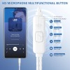 USAMS Earbuds Headphones with Microphone Pack of 5, Noise Isolating Wired Earbuds, Earphones with Powerful Heavy Bass Stereo, Compatible with Android, Phone, Laptops, MP3 and All 3.5mm Interface 