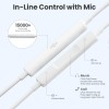 USAMS Wired Earbuds Pack of 4, in-Ear Wired Earphones with Microphone Volume Control, Powerful Heavy Bass, High Definition, Headphones Compatible with Android, iPhone, iPod, iPad, MP3 and Most 3.5mm Jack 