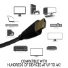 IFEART Ultra High Speed 4 ft HDMI Cable Gold Plated 4K @ 60Hz, Ultra HD, 1080P & ARC Compatible with Laptop, Gaming PC, Monitor, PS5, PS4, Xbox X