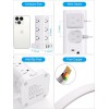 IFEART Power Strip Tower with Multiple Outlets, Flat Plug Surge Protector Tower Extension Cord with 12 AC Outlets 4 USB Ports (2 USB C), 6FT Cord Power 
