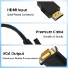 IFEART HDMI to VGA Cable 6 Feet, Computer HDMI to VGA Monitor Cable 1080P@60Hz Video Cord (Male to Male) Compatible for Computer, Desktop, Laptop