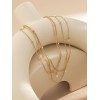 2pcs Faux Pearl Charm Waist Chain