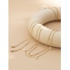 2pcs Faux Pearl Charm Waist Chain
