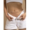 2pcs Bead Decor Waist Chain